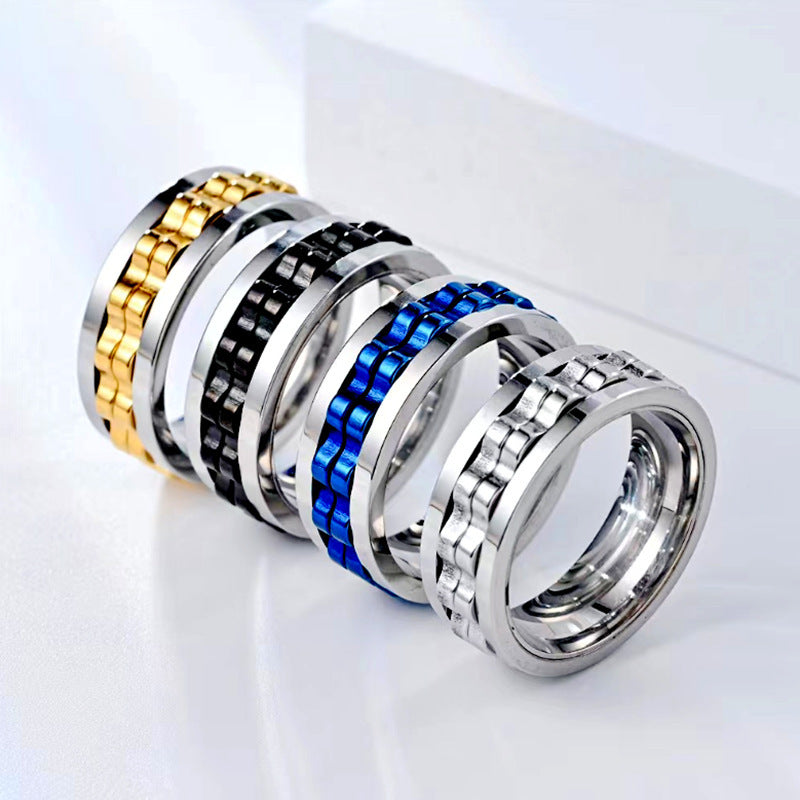 Titanium Gear Fidget Ring